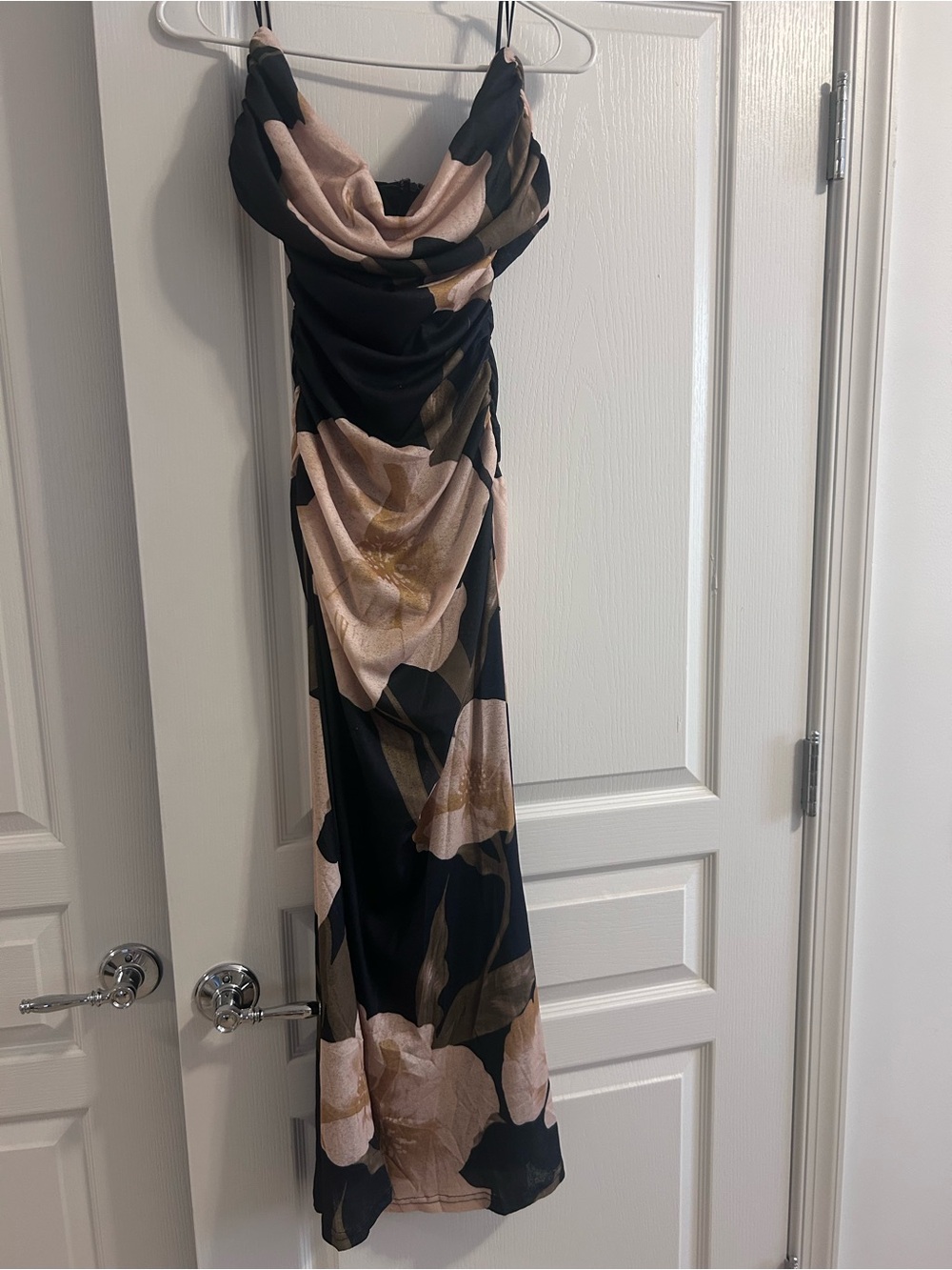 Petal & Pup Black Maxi Dress with Blush Floral Print